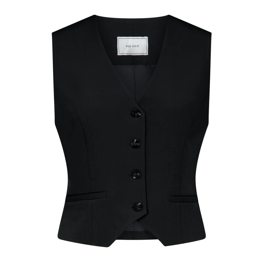 NEO NOIR Elegant Vest Pak Kwaliteit Knopen Black Dames
