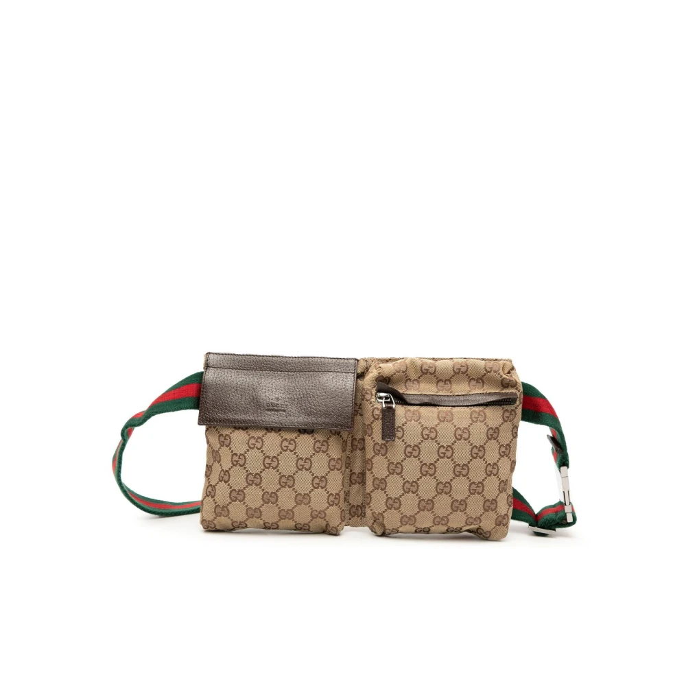 Gucci Vintage Women's Brown Pre-Owned Gg Monogram Canvas Belt Bag