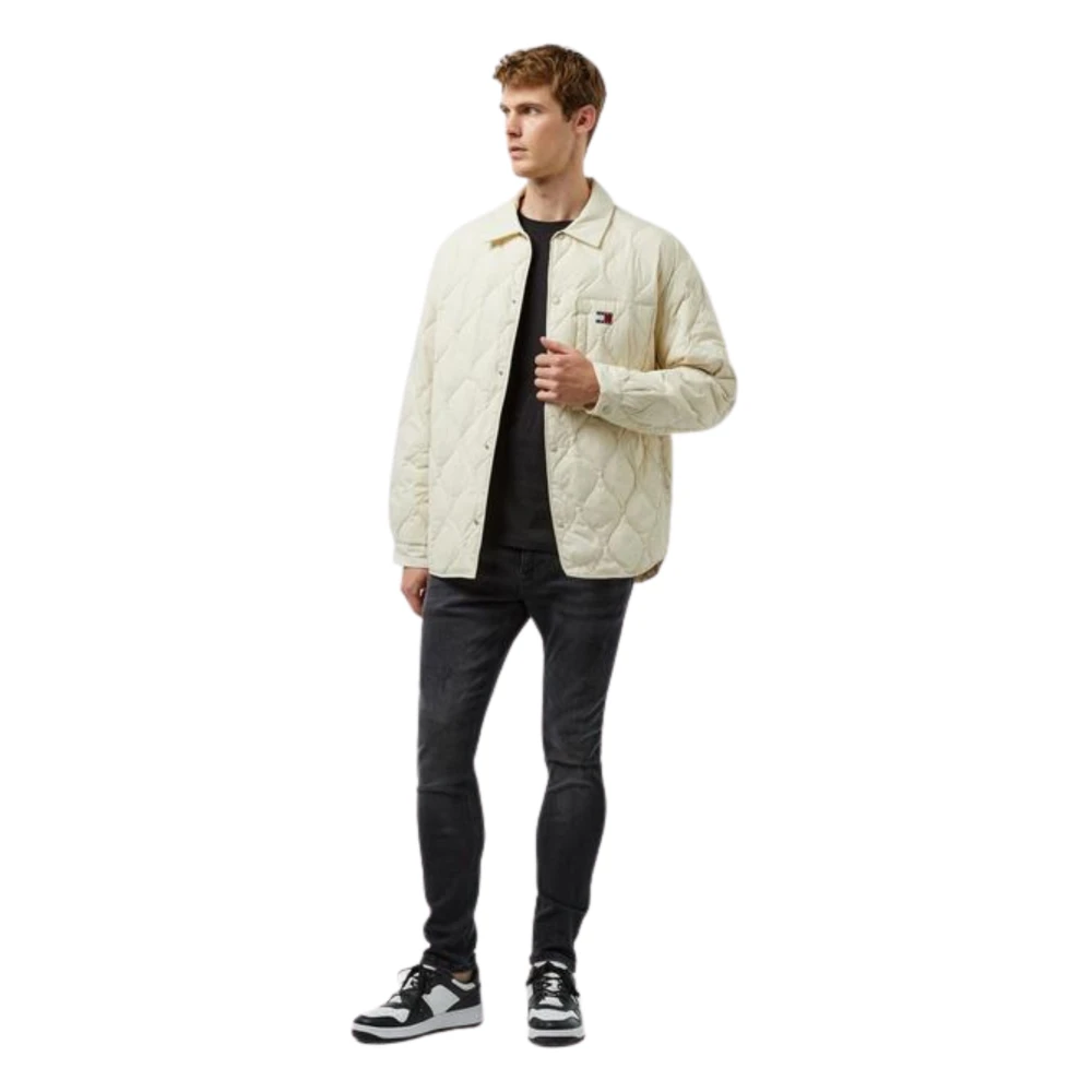 Tommy Hilfiger Gewatteerde Beige Shacket Jas Beige Heren