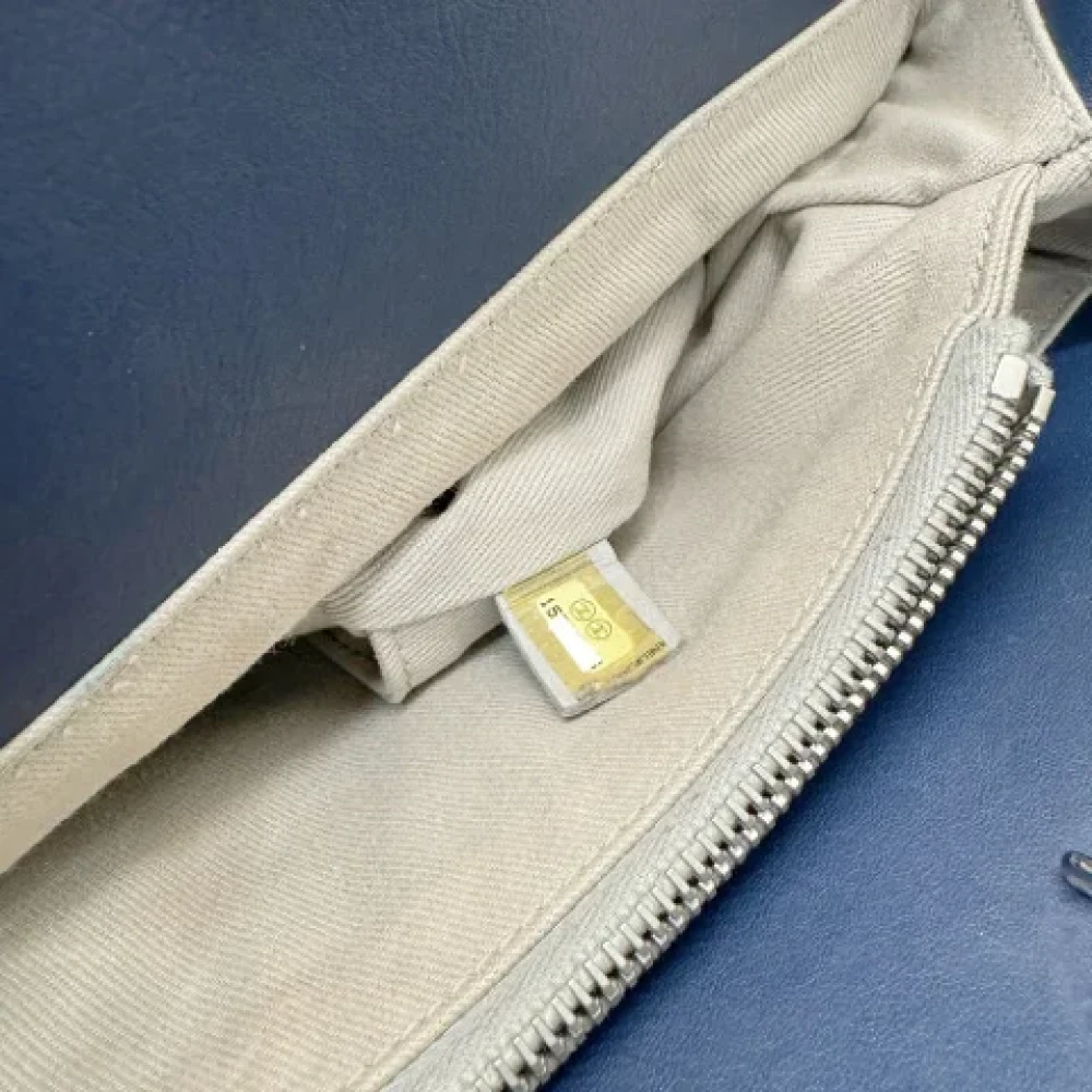 Chanel Vintage Pre-owned Leather chanel-bags Blue Dames
