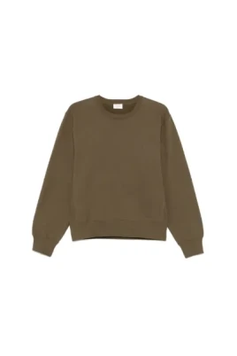 Broderad olivgrön sweatshirt