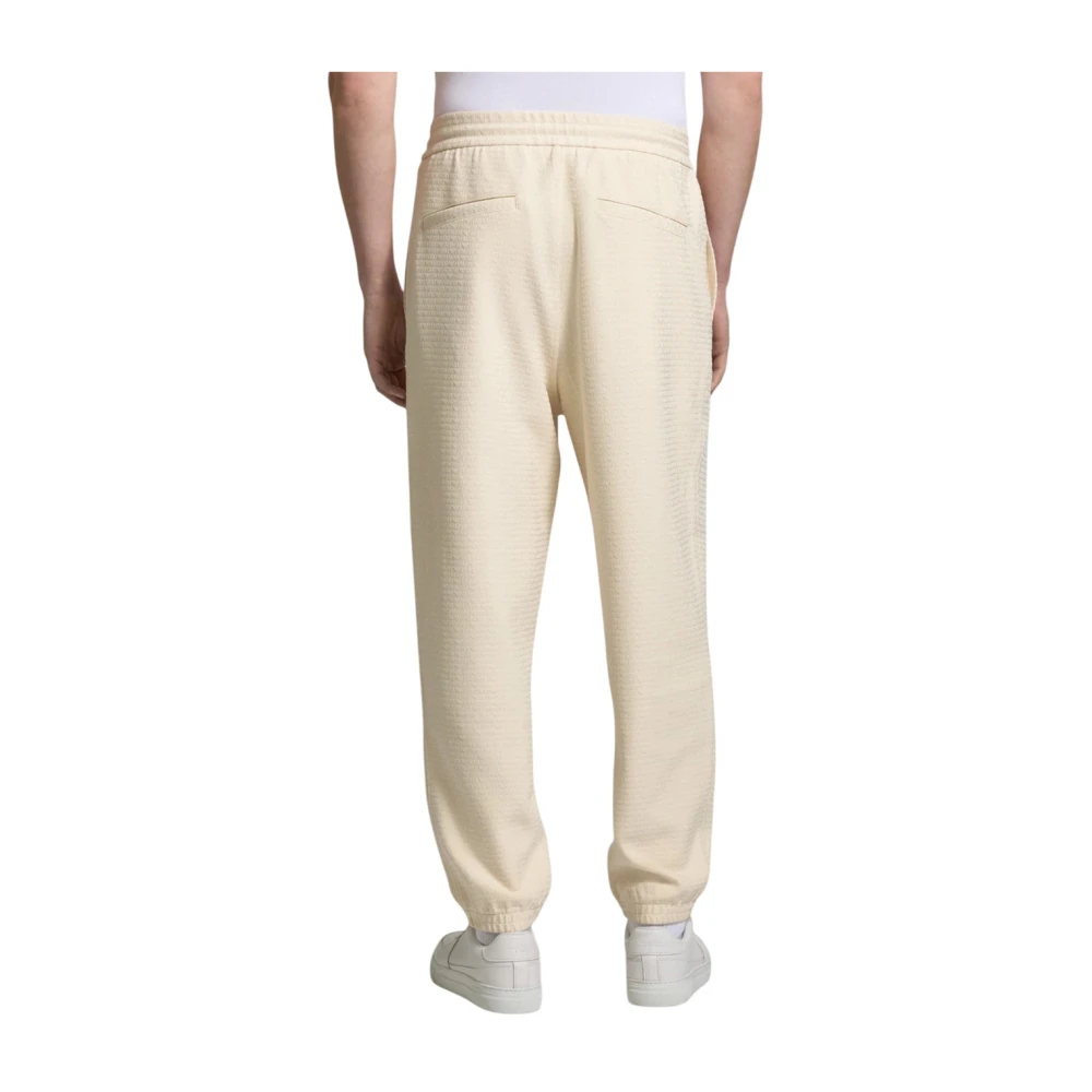 Emporio Armani Tone-on-tone logo jogger sweatpants Beige Heren