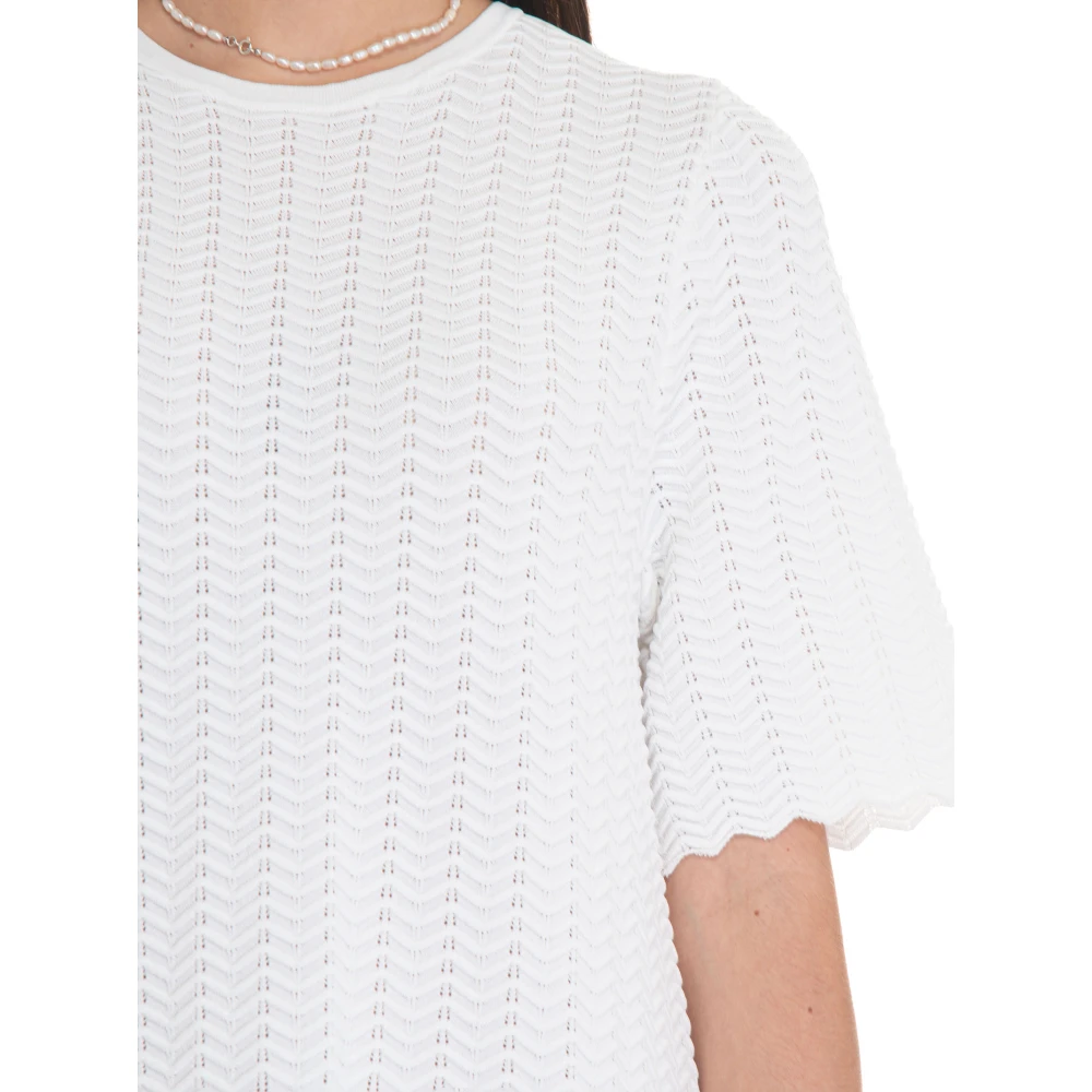Suncoo Rug-neklijn Mid-calf Jurk White Dames