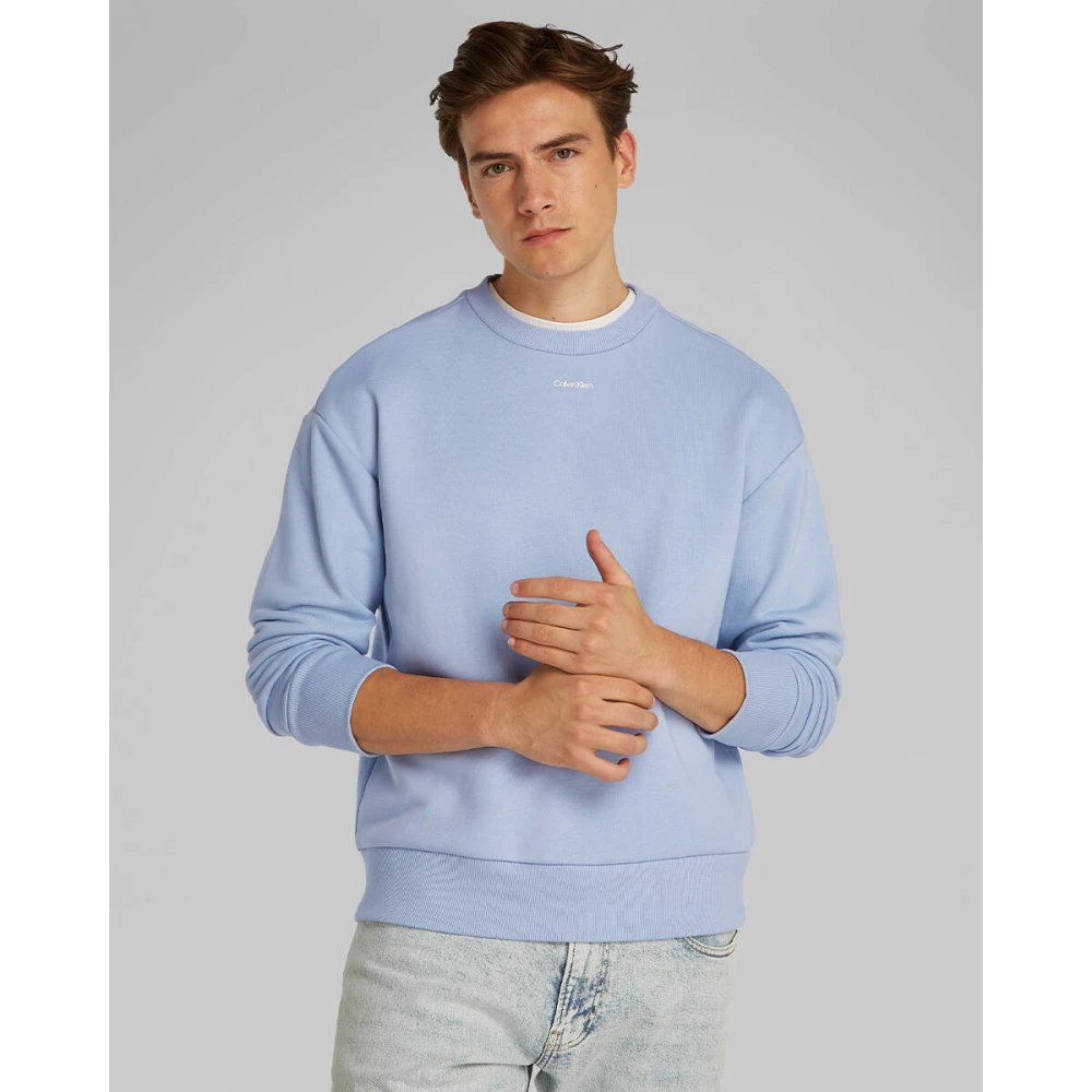 Calvin Klein Nano Logo Sweatshirt Blue Heren