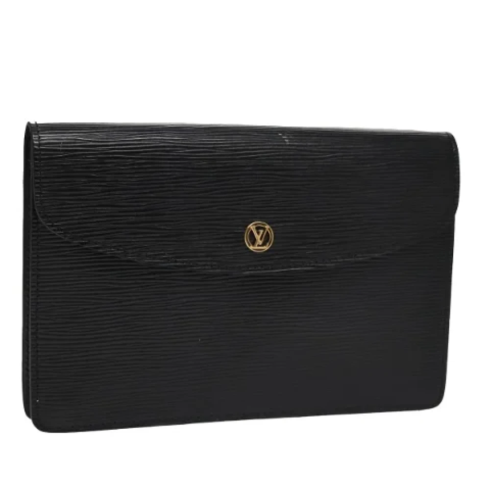 Louis Vuitton Vintage Pre-owned Leather clutches Black Dames