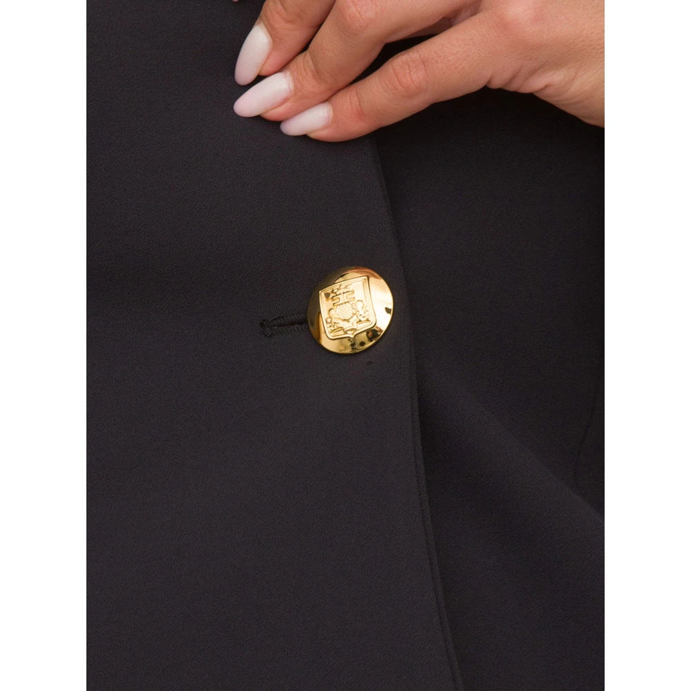 Elisabetta Franchi Elegante Blazer voor Vrouwen Black Dames