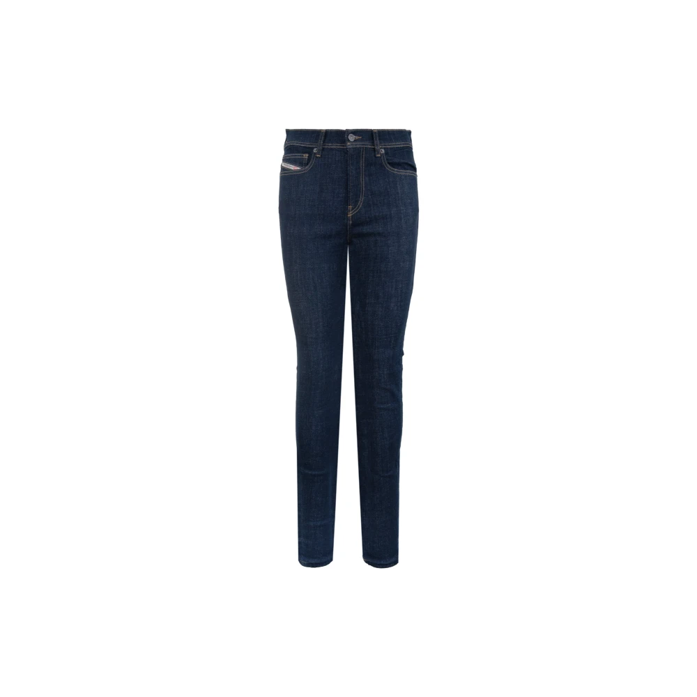 Diesel High Waist Skinny Leg Jeans Blue Dames