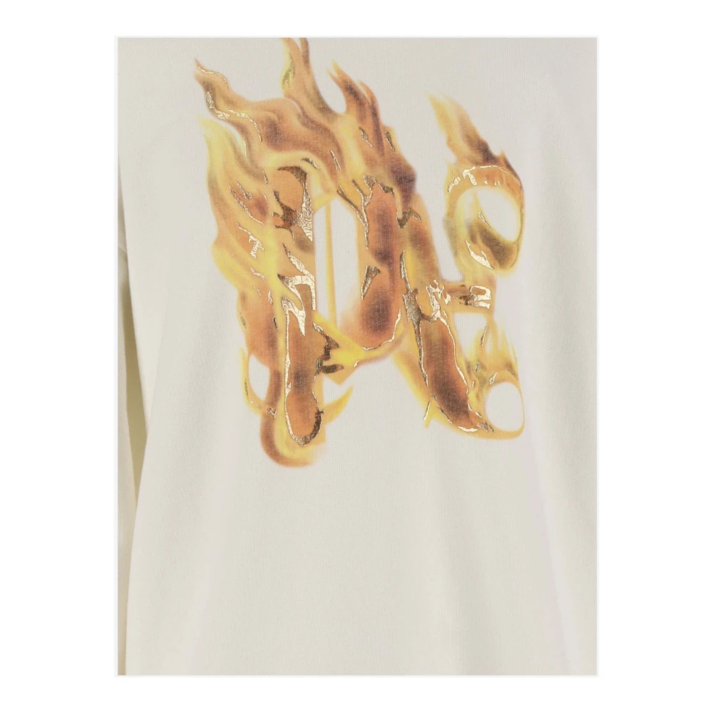 Palm Angels Fle004 0376 Stijlvolle Shirt Beige Heren