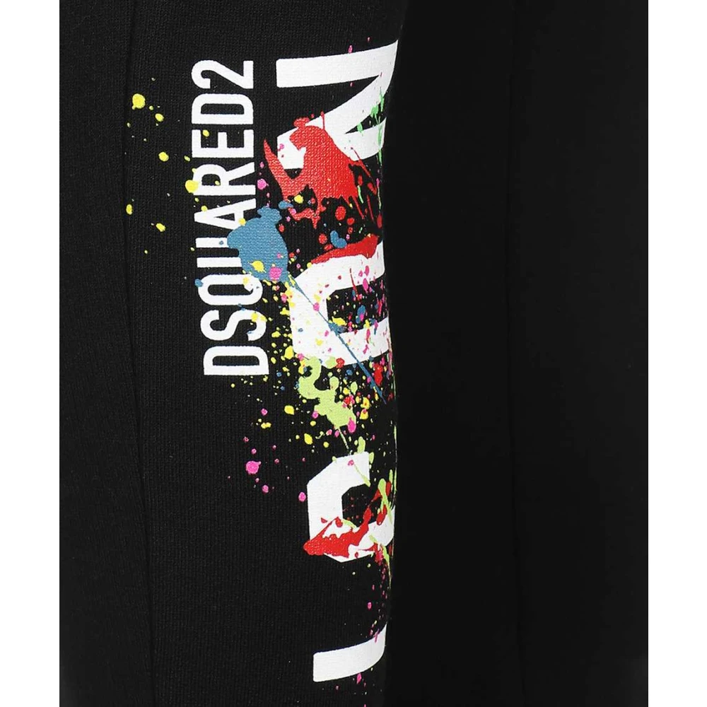 Dsquared2 Sweatpants met bedrukt logo Black Heren