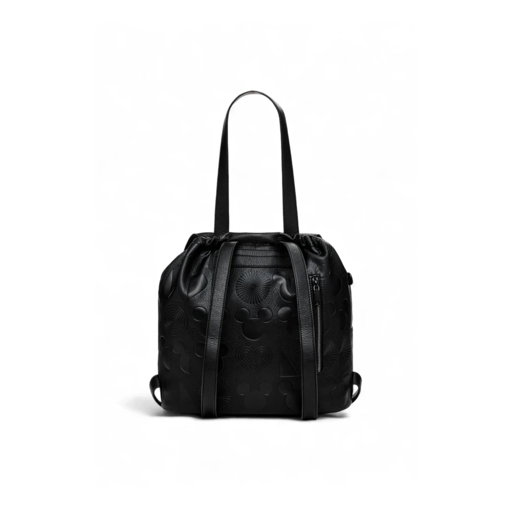 Desigual Mickey Mouse Rits Rugzak Zwart Black Dames