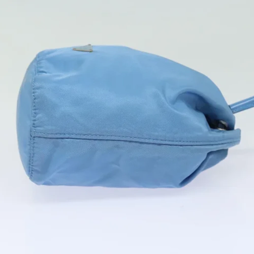 Prada Vintage Pre-owned Nylon pouches Blue Dames