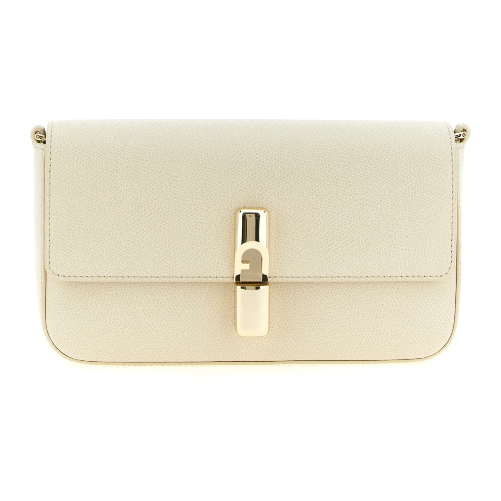 Furla Vrouw Wit Tassen Dames, One Size, Leer, Iride S Crossbody