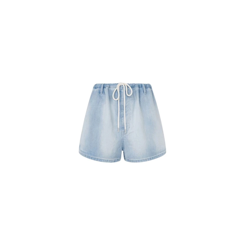Moschino Women's Blue Lightweight Cotton Denim Shorts