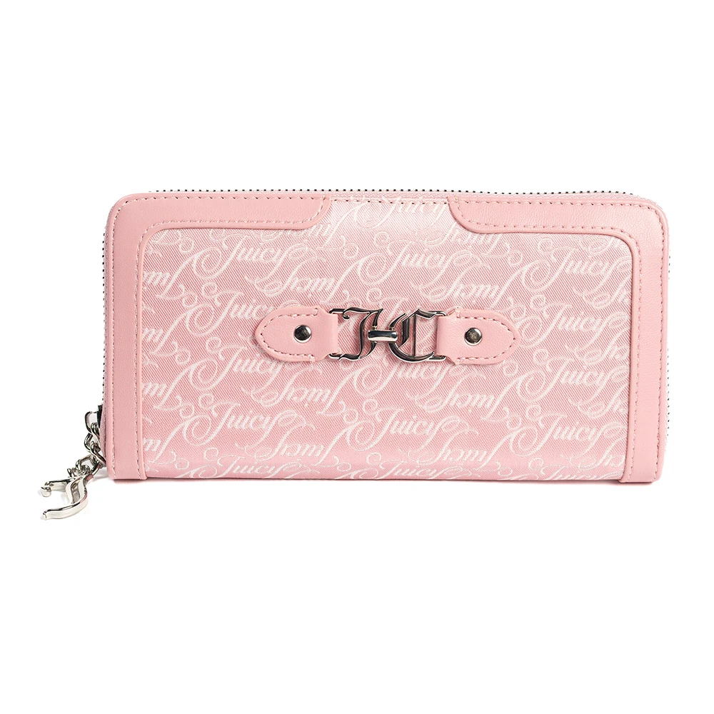 Juicy Couture Elegant Stor Dragkedja Plånbok Candy Pink Pink, Dam