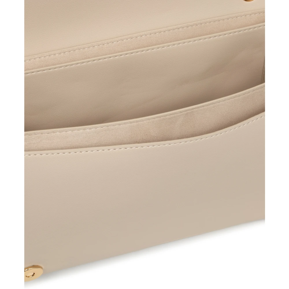Love Moschino Schoudertas met Verstelbare Band en Magneetsluiting Beige Dames