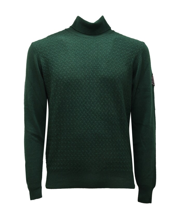 pull-vert-a-col-roule-fabrique-en-italie