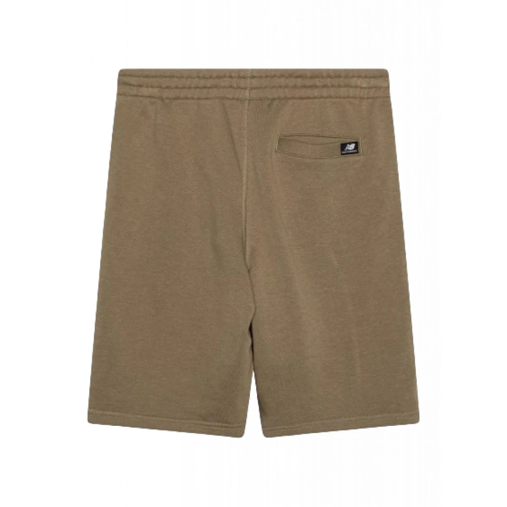 New Balance Zachte Franse Terry Atletische Shorts Green Heren