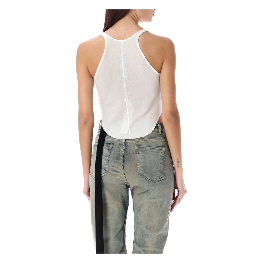 Rick Owens Cropped Tank Top White Dames