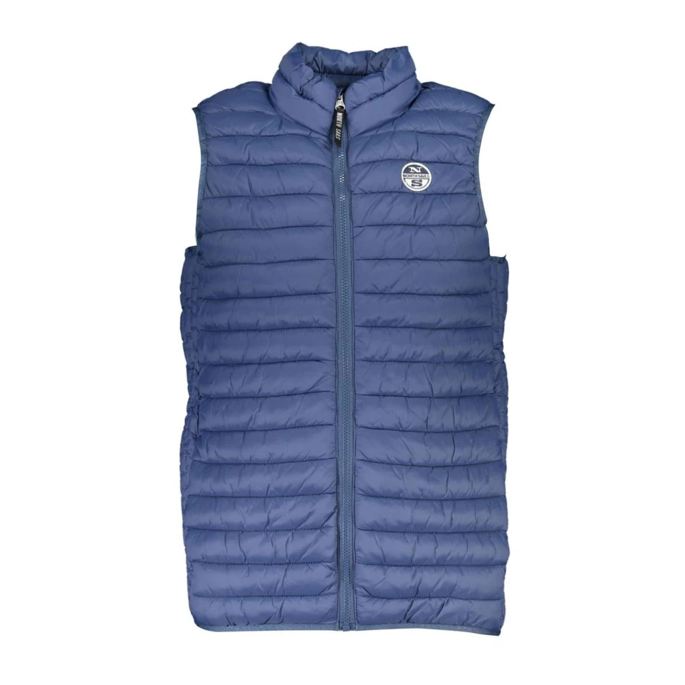 North Sails Blauwe mouwloze vest met rits en zakken Blue Heren