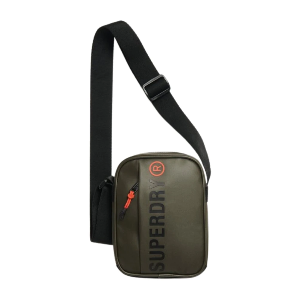 Superdry, Tassen , Dames, Groen, ONE Size, Tarp Cross Body Cameratas Olijfgroen