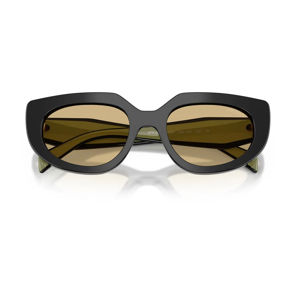 Prada Woman Sunglass PR D02S - Frame color: Black, Lens color: Yellow - Image 3