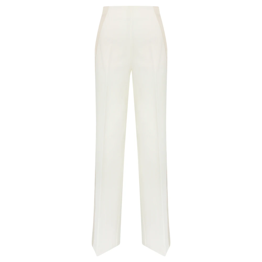 Pinko Elegante Witte Broek Wijde Pijpen White Dames