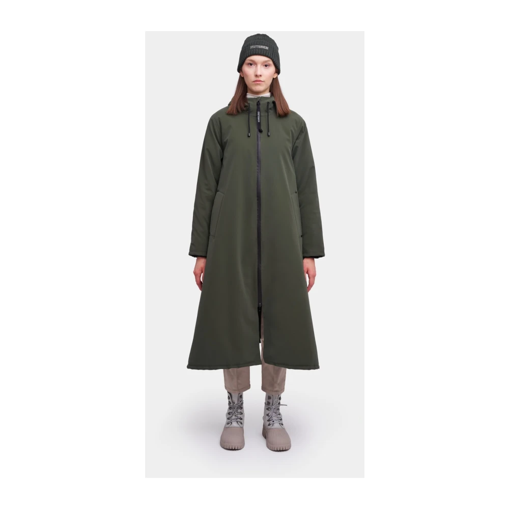 Stutterheim Warm Winter Regenjas A-Line Stijl Green Dames