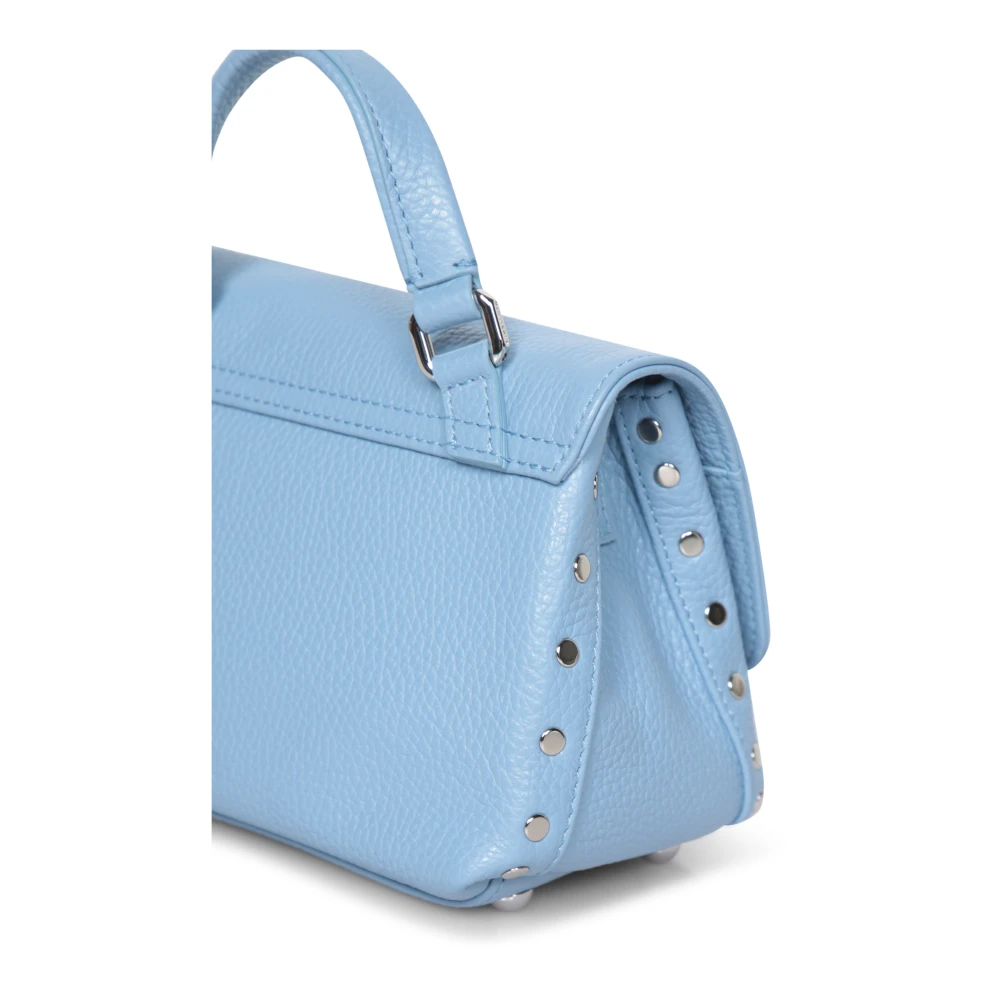 Zanellato Blauwe Leatherstrina Dagelijkse Schoudertas Blue Dames