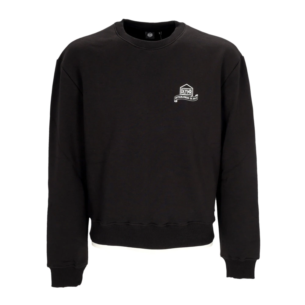 Dolly Noire Zwarte Crewneck Sweatshirt met Logoprint Black Heren