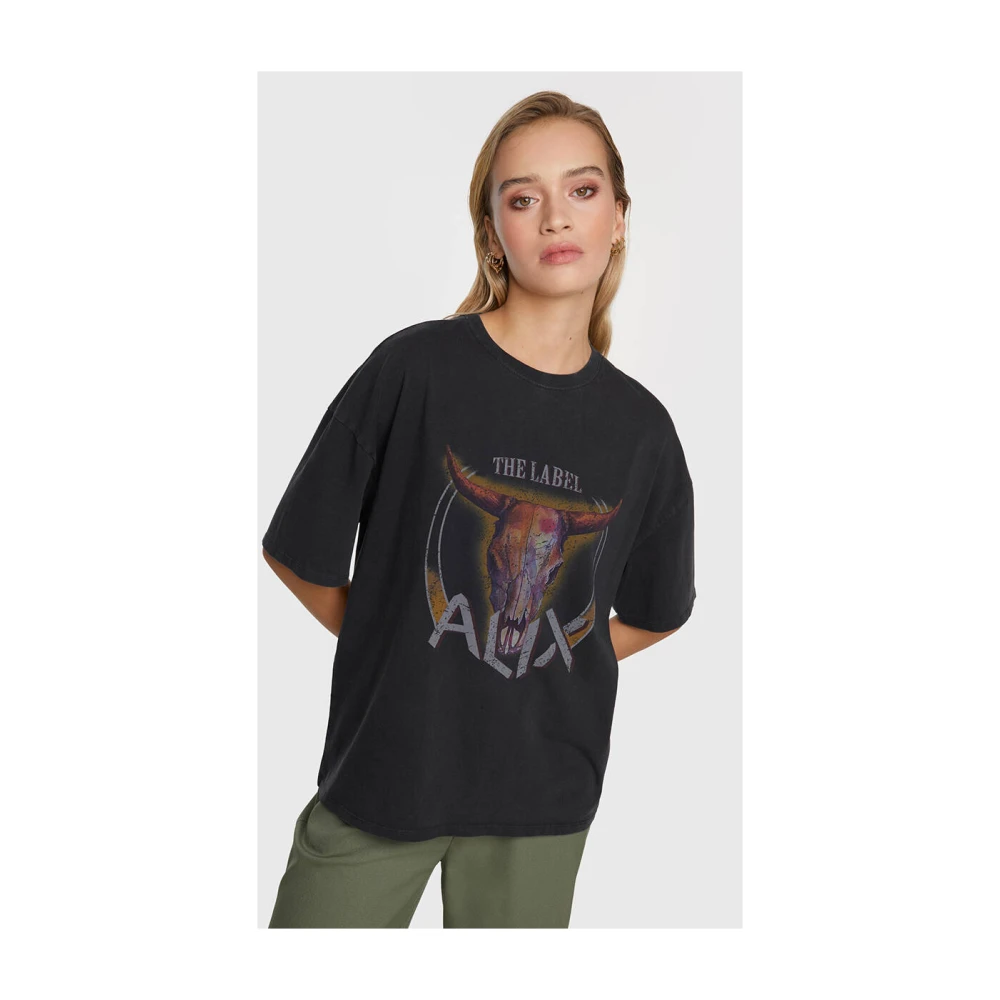 Alix The Label Gebreid Bull T-Shirt Black Dames