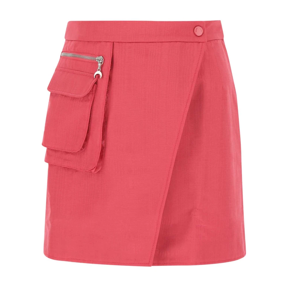 Marine Serre Fuchsia Nylon Mini Skirt Pink Dames
