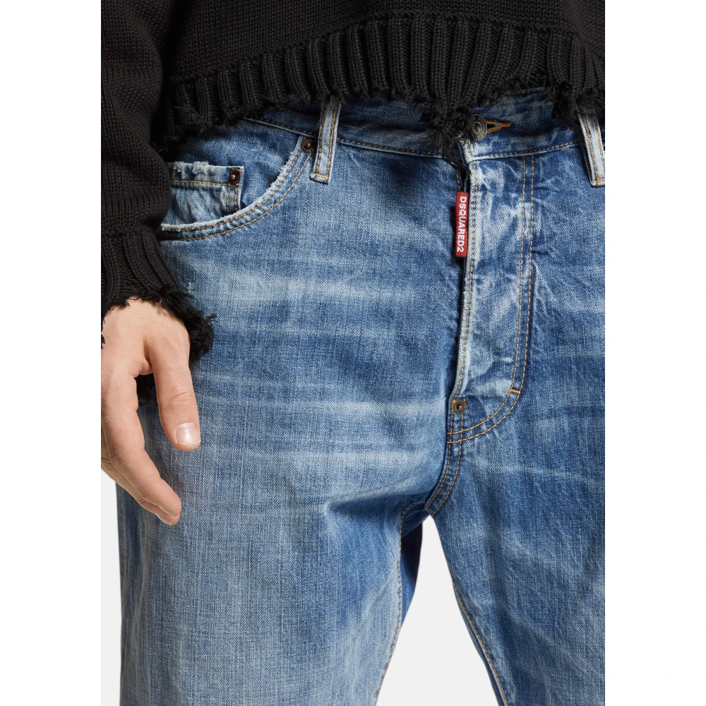 Dsquared2 Vintage Wash Jeans Stijlvol en Praktisch Blue Heren