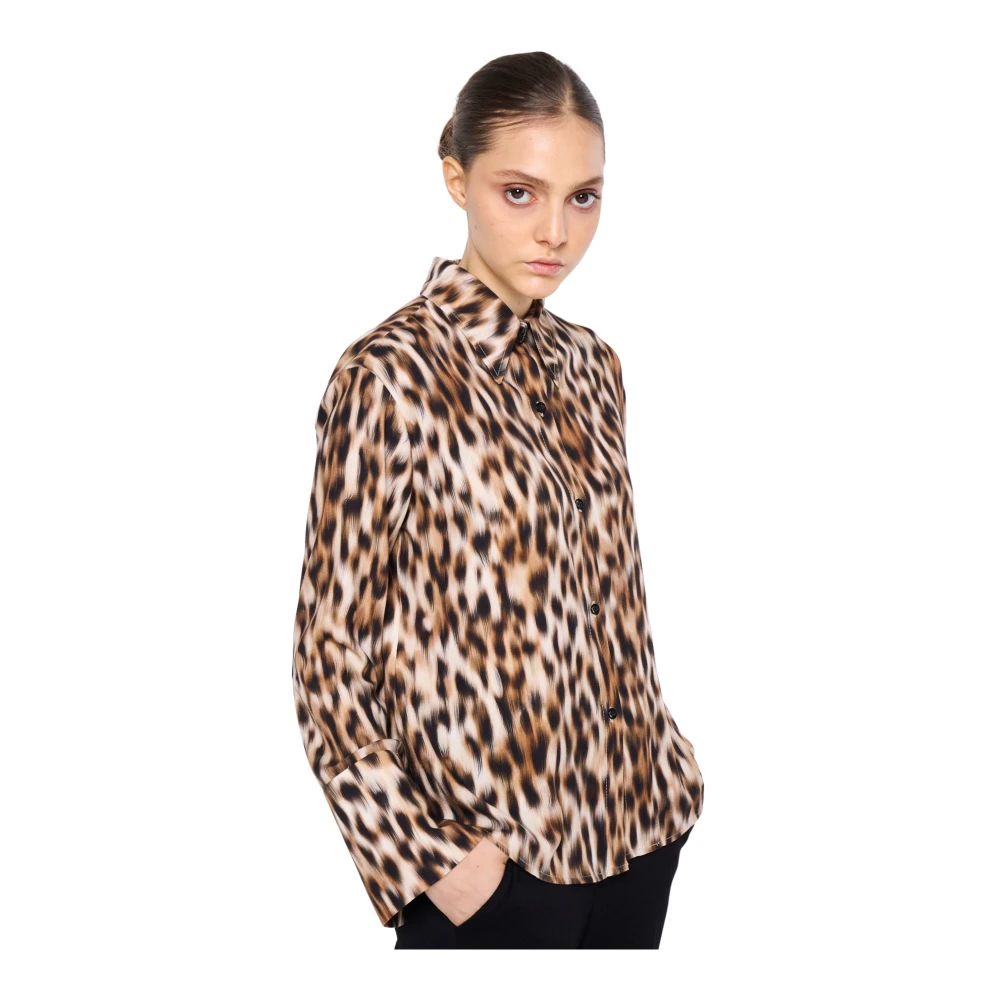 Silvian Heach Luipaardprint Overhemd met Lange Mouwen Multicolor Dames