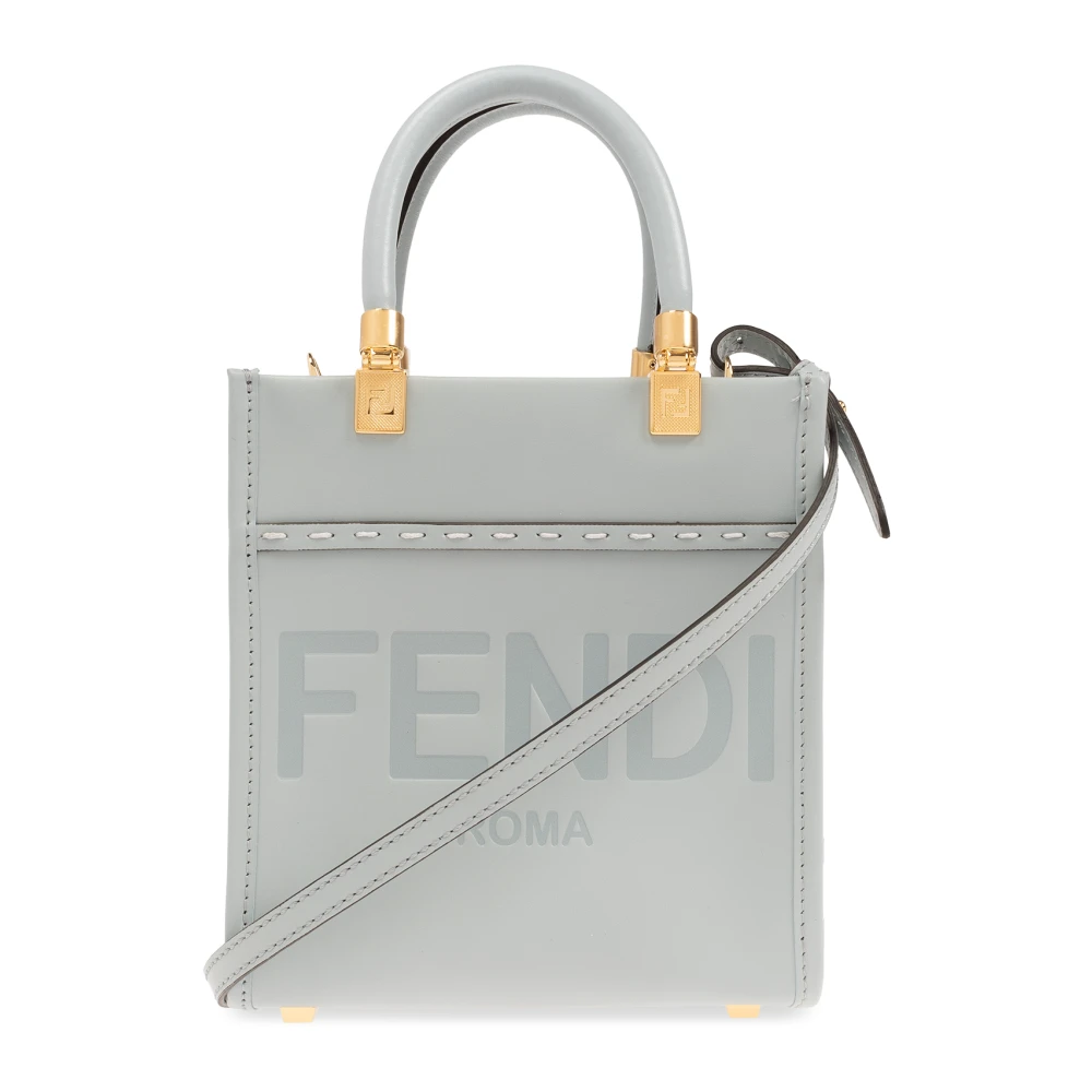 Fendi Zonneschijn Mini shopper tas Blue Dames