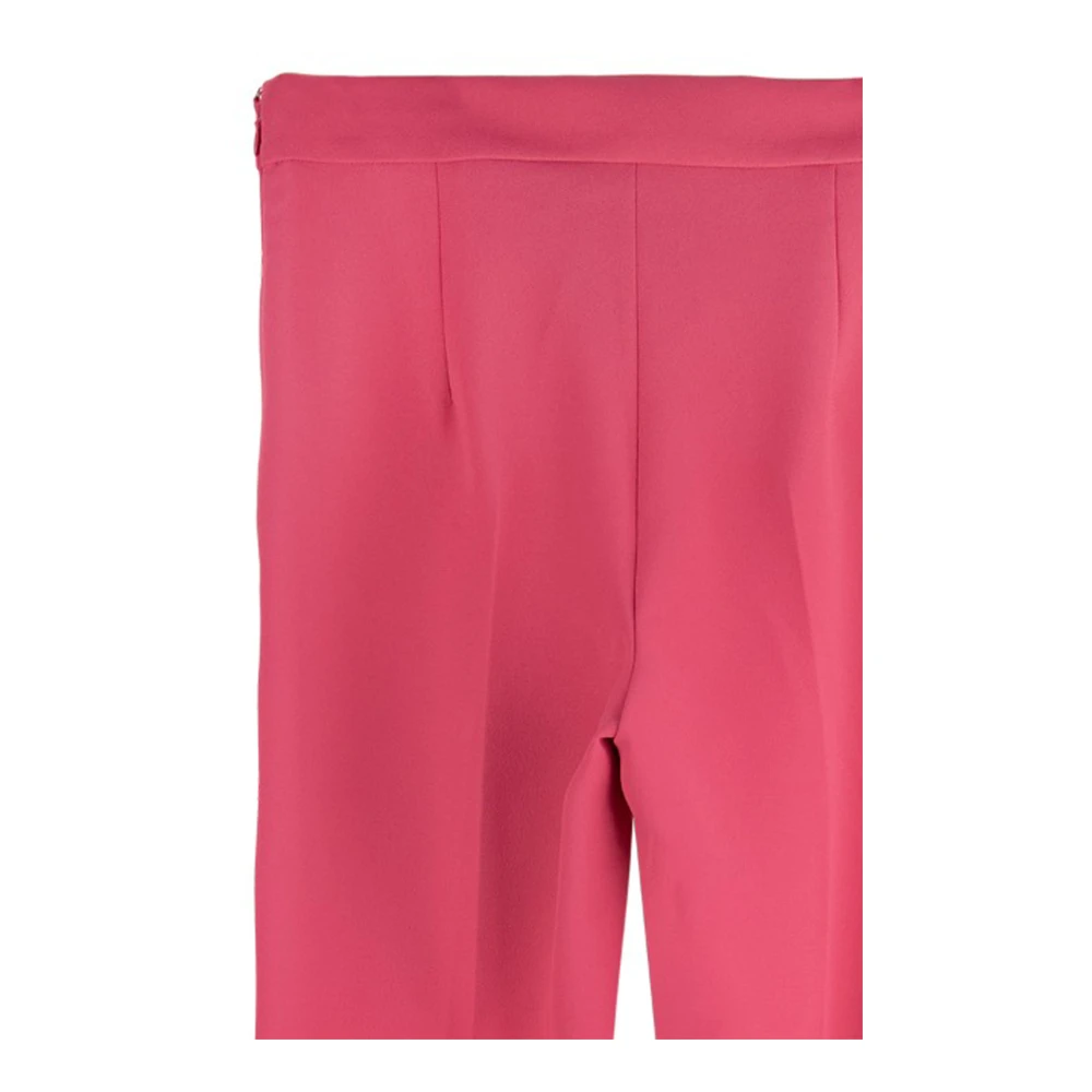 Elisabetta Franchi Gouden Rits Taps Toelopende Broek Pink Dames