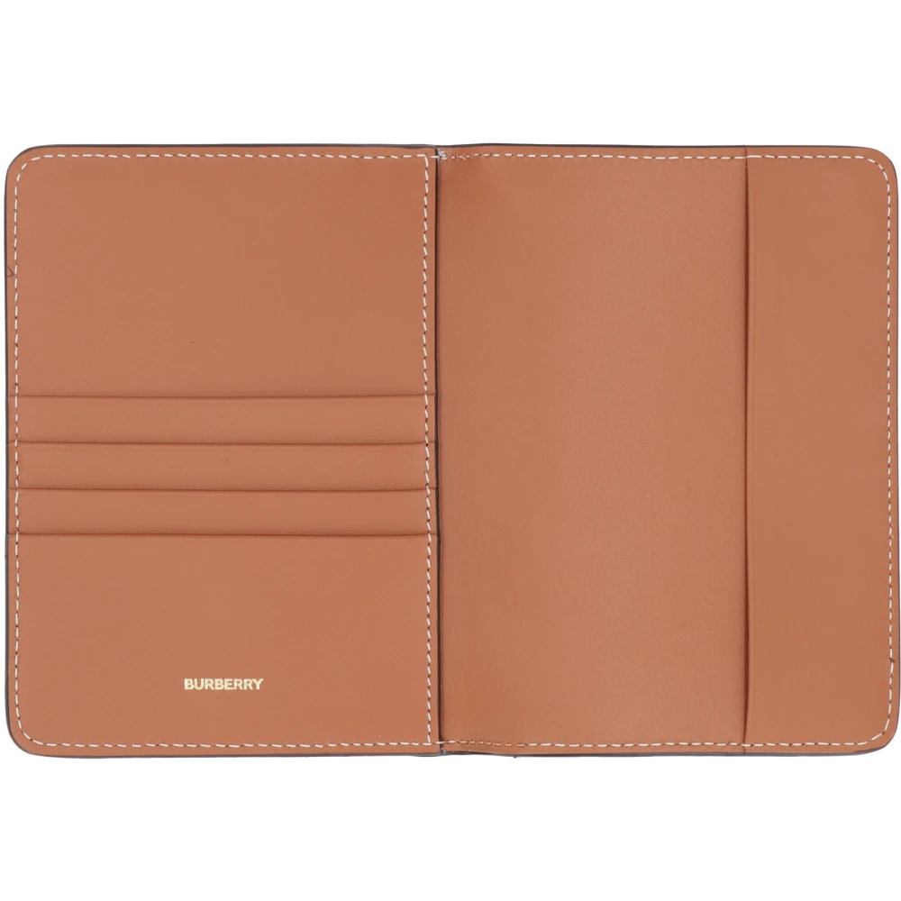 Burberry Paspoorthouder met geruit motief Beige Dames