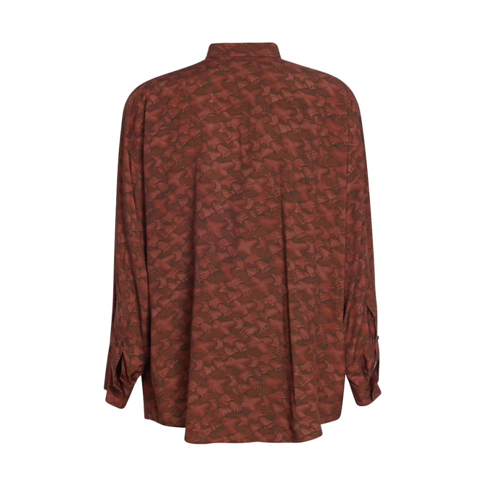 Magliano Rode Viscose Shirt met Handen van Mensen Red Heren