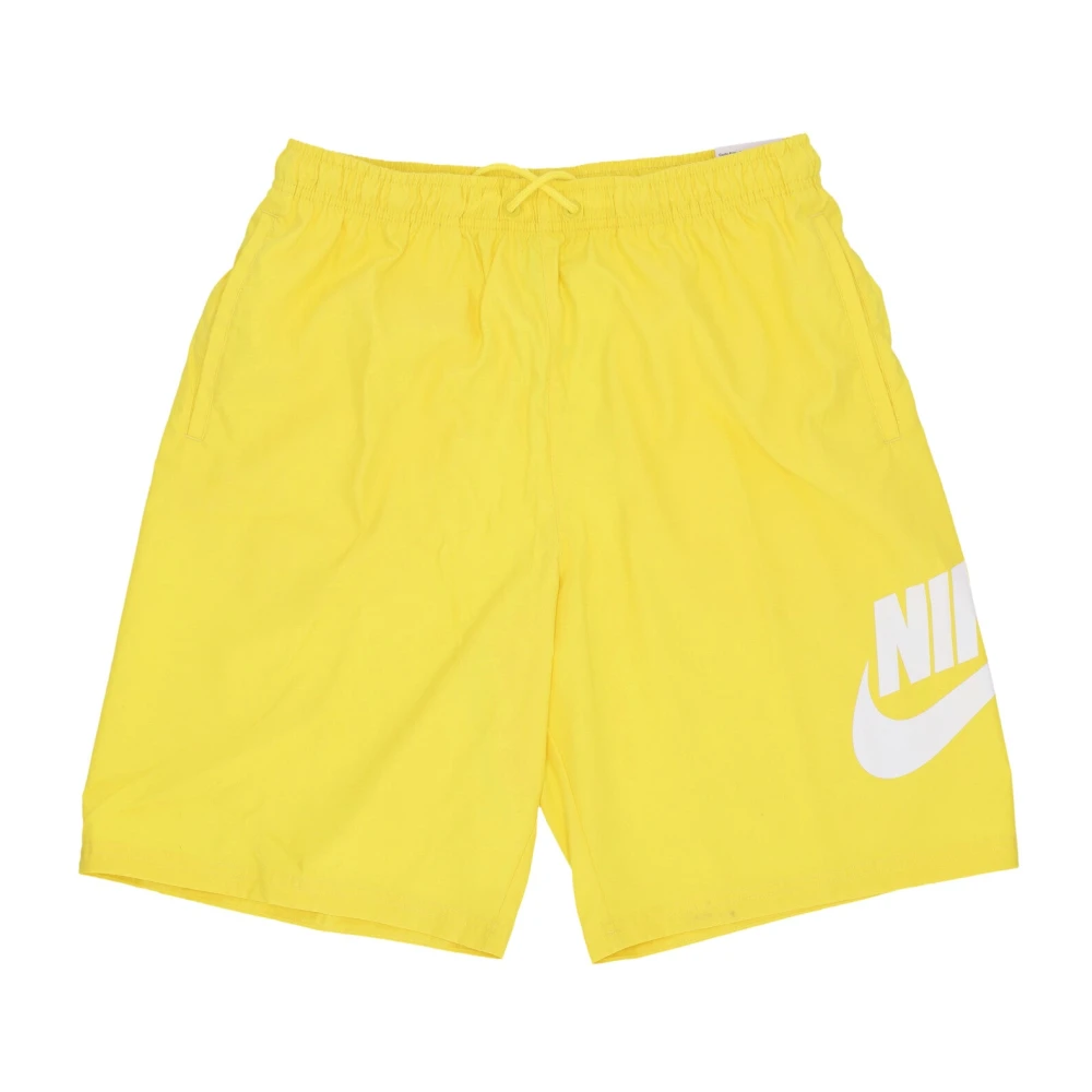 Nike Club Geweven Shorts Lichting Wit Yellow Heren