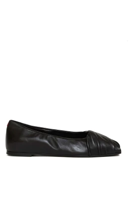 ballerina spuntata pelle nera