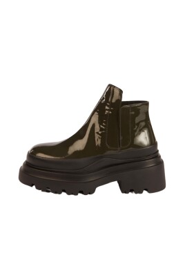 chunky-green-patent-leather-ankle-booties
