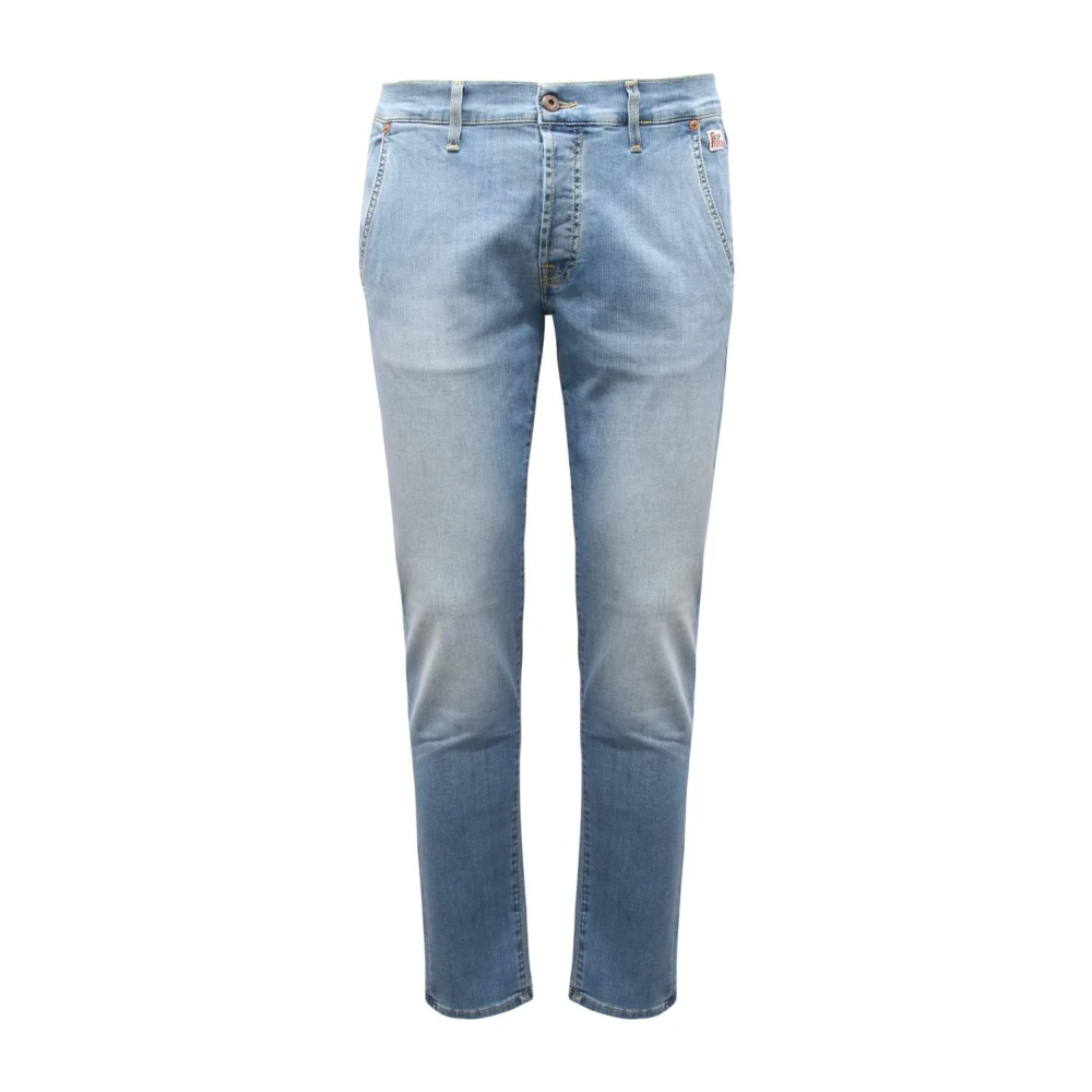 Roy Roger's Men's Blue Slim Fit Jeans, W29, Slim Denim Trousers Made In Italy