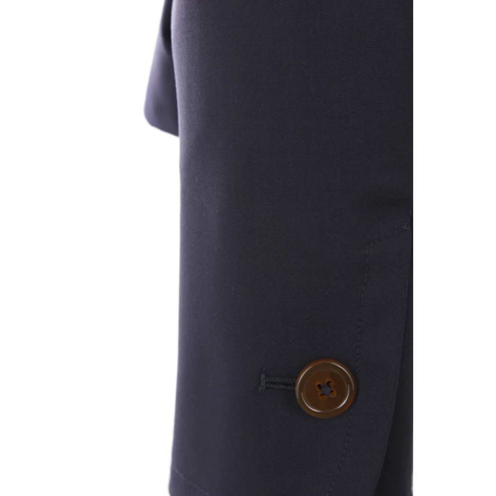 Vivienne Westwood Blauwe Dubbelborstige Wollen Jas Blue Dames