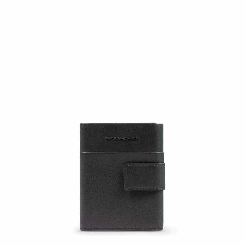 Piquadro Men's Black Wallets & Cardholders, One Size, Pocket Trifold Wallet With Rear Money Pocket, Credit Card Facility And Rfid Protection