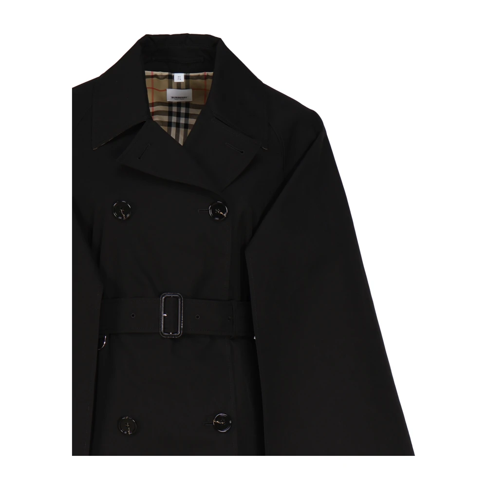 Burberry Single-Breasted Coats Black Dames
