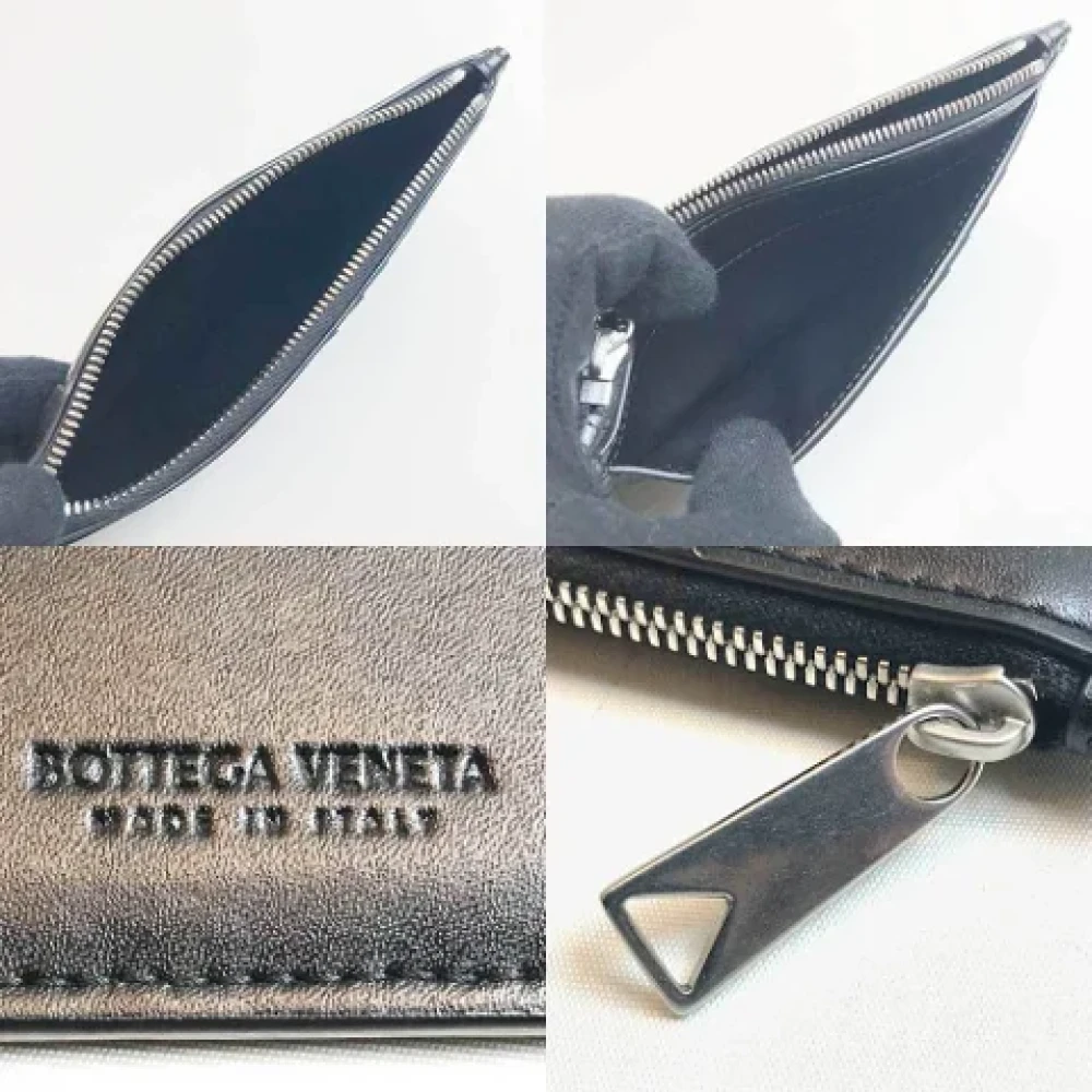 Bottega Veneta Vintage Pre-owned Leather wallets Black Dames