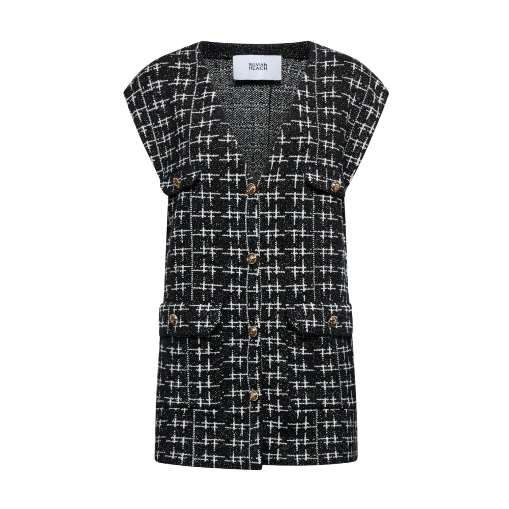 Silvian Heach Mujer Negro Chaquetas, Talla: L