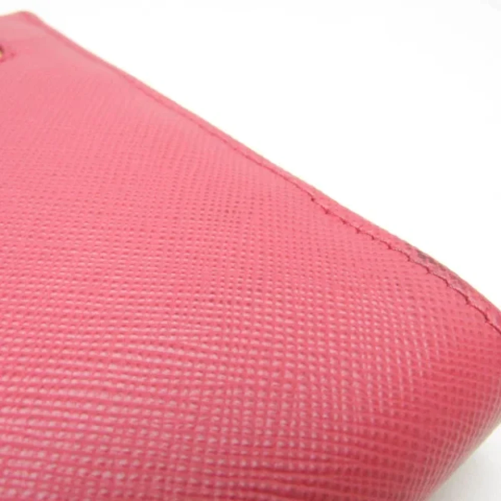 Prada Vintage Pre-owned Fabric wallets Red Dames