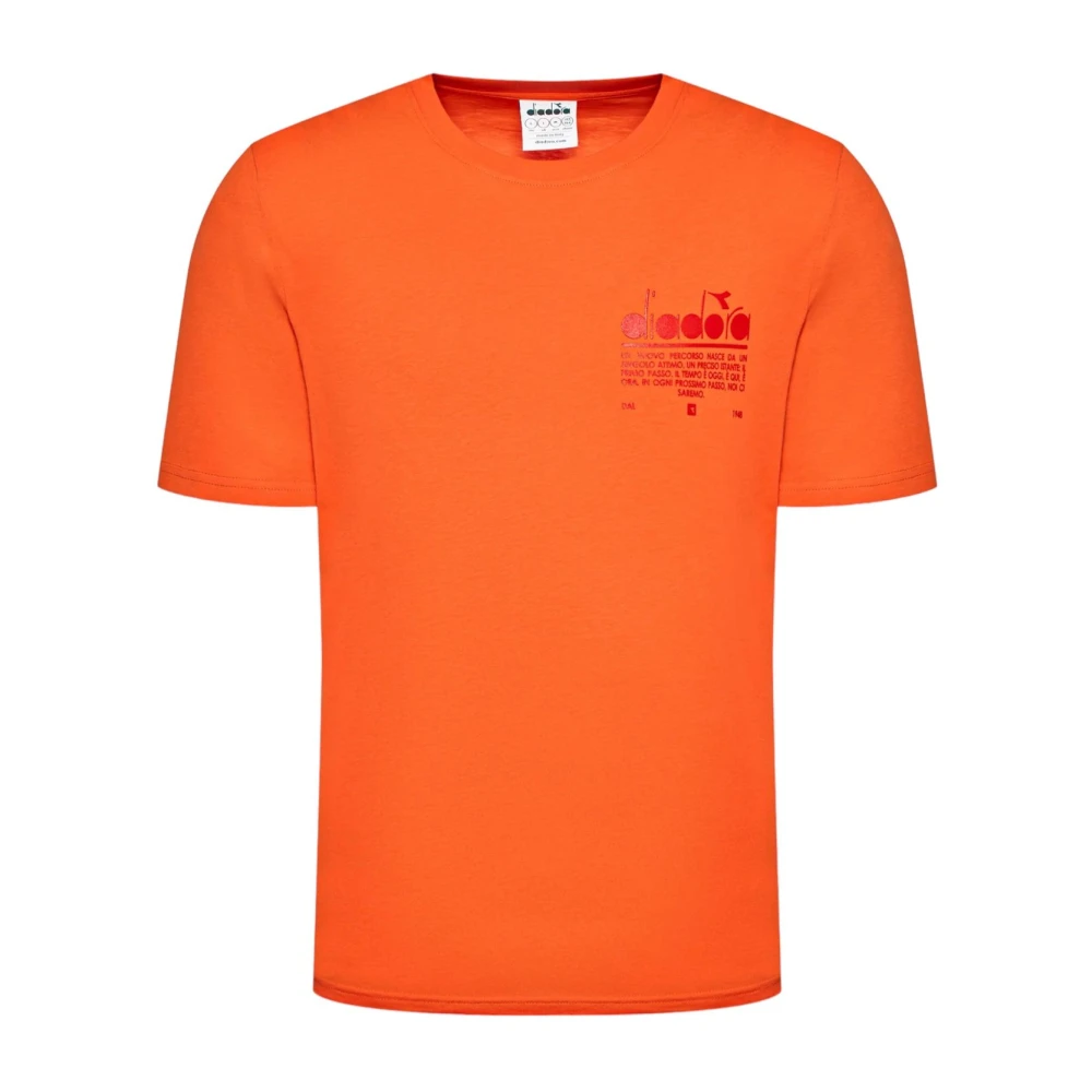 Diadora Korte Mouw T-shirt Orange Heren