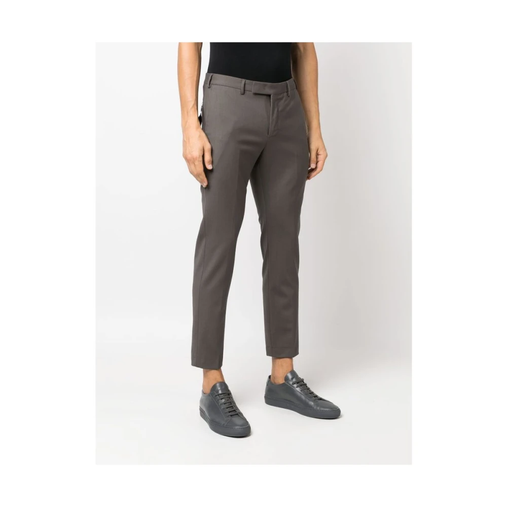 Pt01 Cropped Trousers Gray Heren