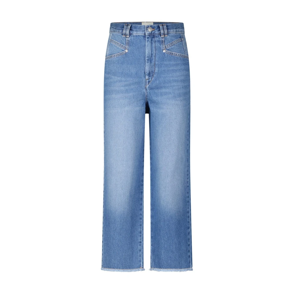 Isabel marant Relaxed-Fit Jeans met franjes Blue Dames